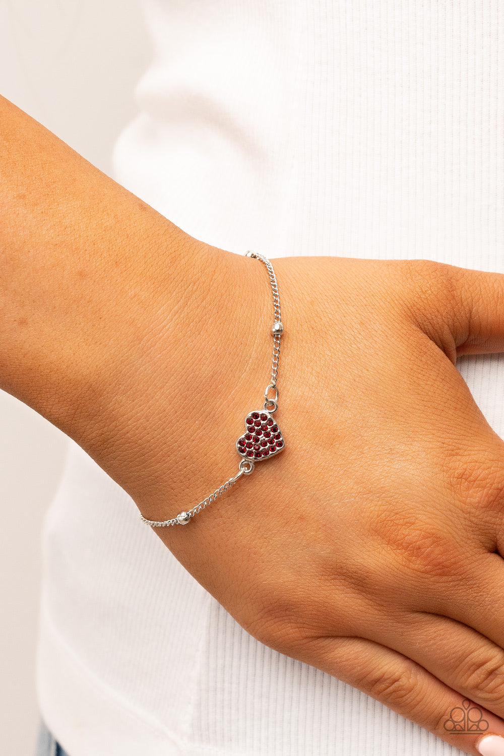 Paparazzi - Heartachingly Adorable - Red Bracelet