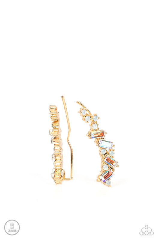 Paparazzi- Stay Magical - Gold Post Ear Crawler Earrings