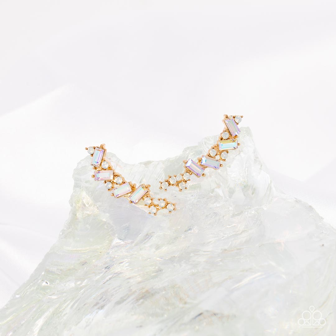 Paparazzi- Stay Magical - Gold Post Ear Crawler Earrings