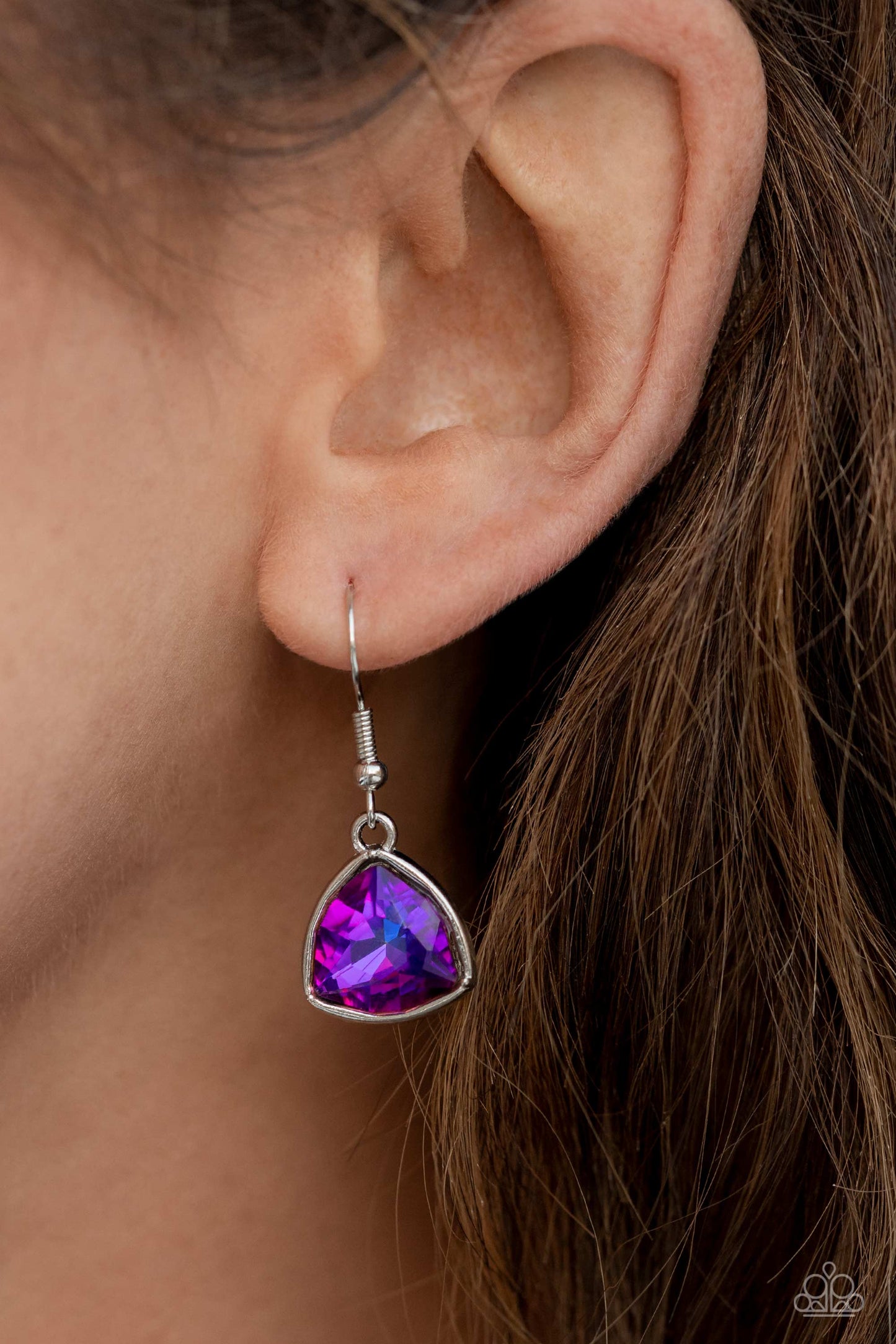 Paparazzi - Glittering Geometrics - Purple Necklace
