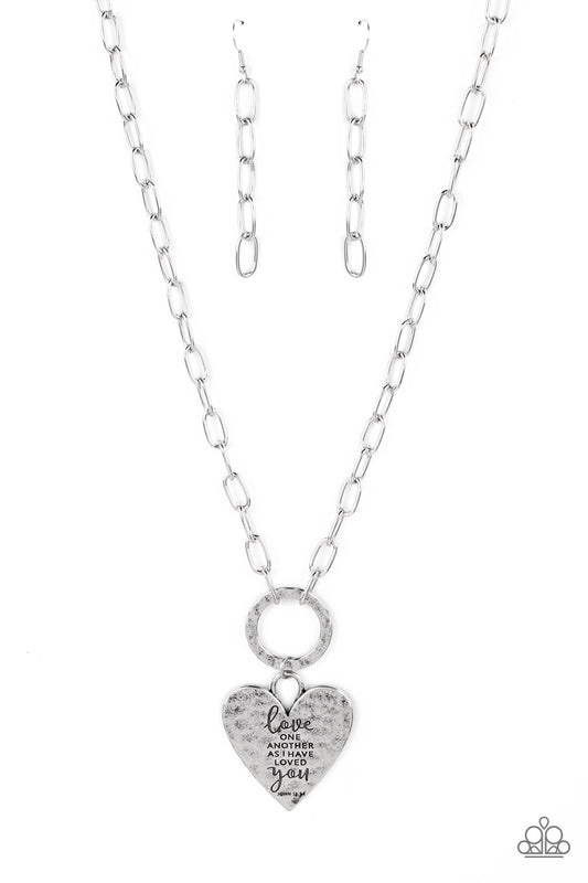 Paparazzi - Brotherly Love - Silver Necklace