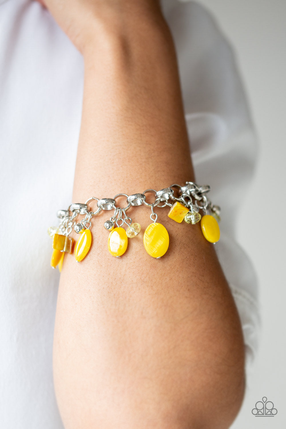 Paparazzi - I Want To SEA The World Yellow Necklace and Seashore Sailing - Yellow Bracelet Set