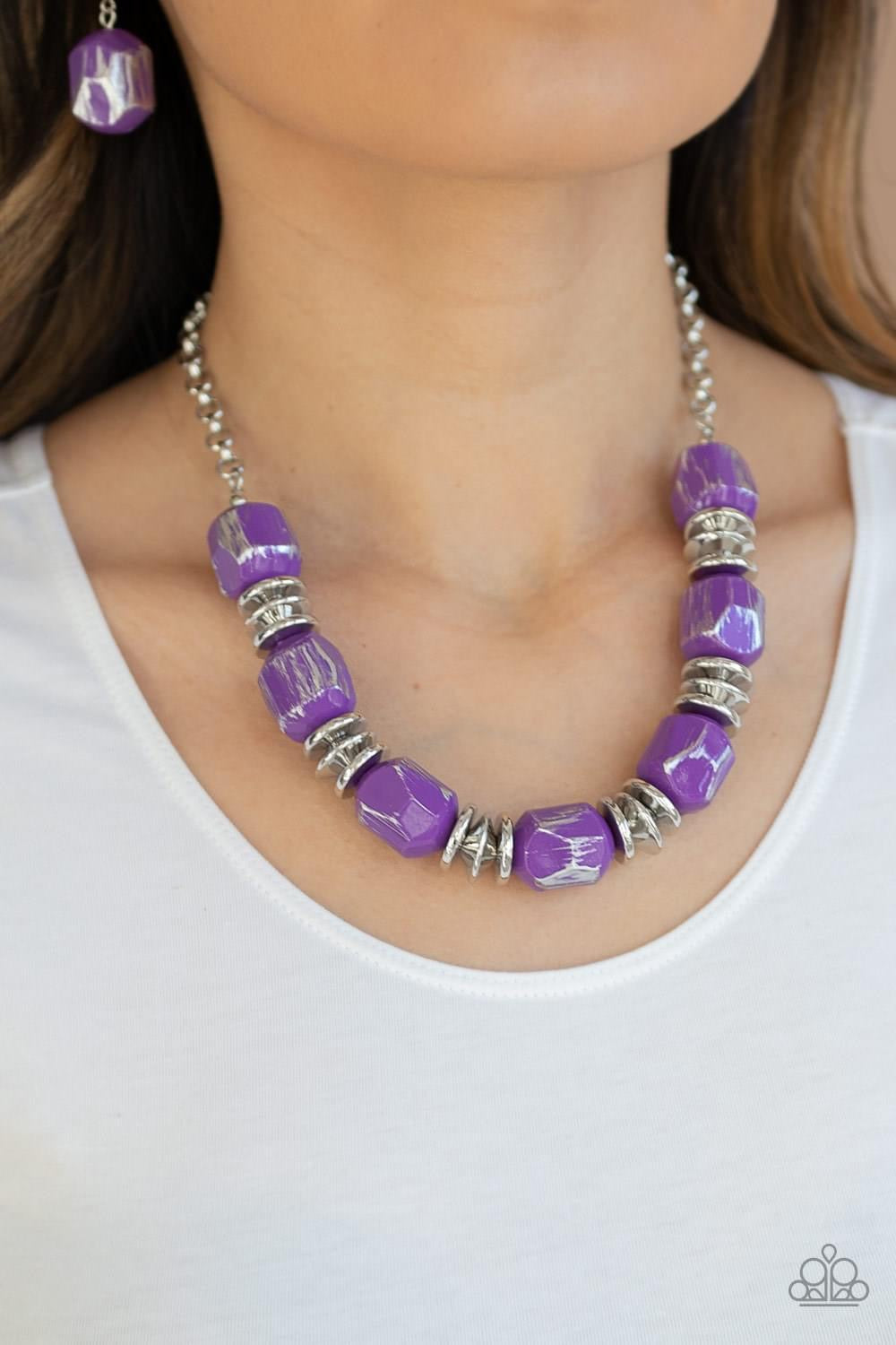 Paparazzi - Girl Grit Purple Necklace