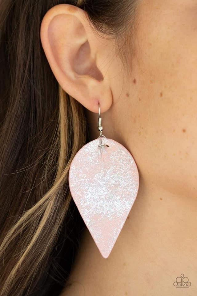 Paparazzi - Enchanted Shimmer - Pink Earrings