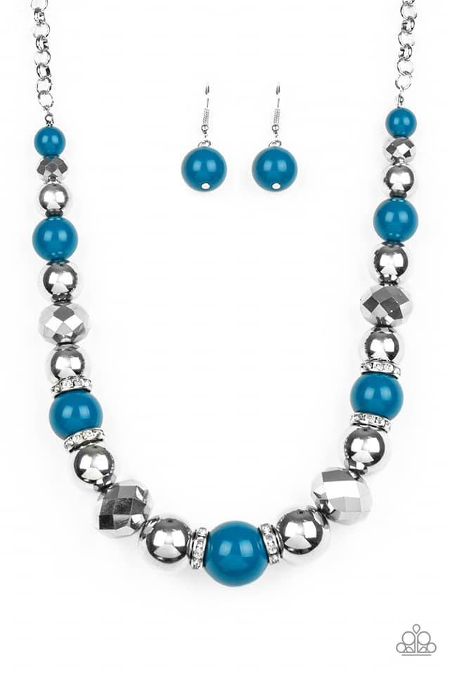 Paparazzi- Weekend Party Blue Necklace