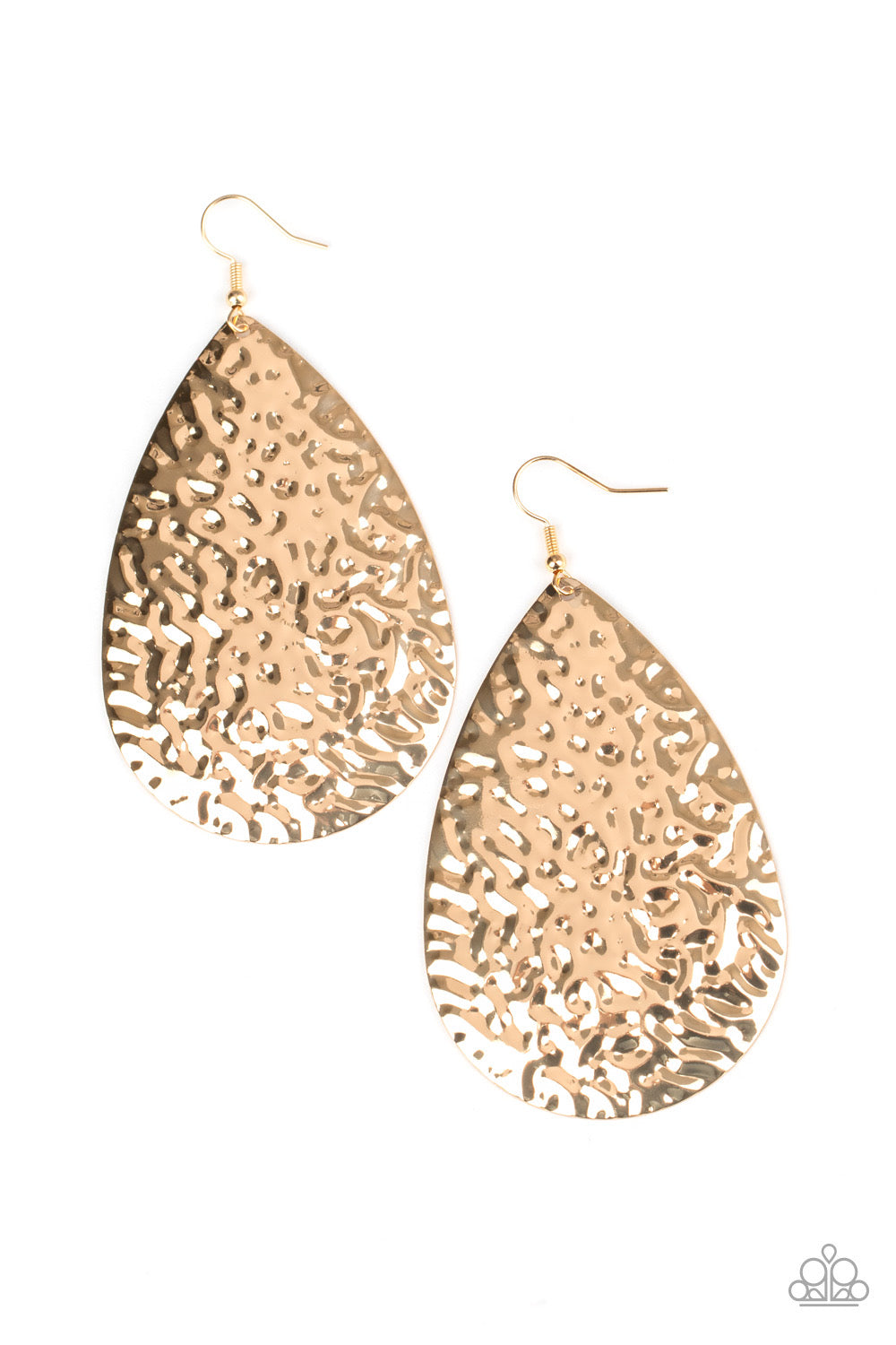 Paparazzi - Metallic Mirrors - Gold Earrings