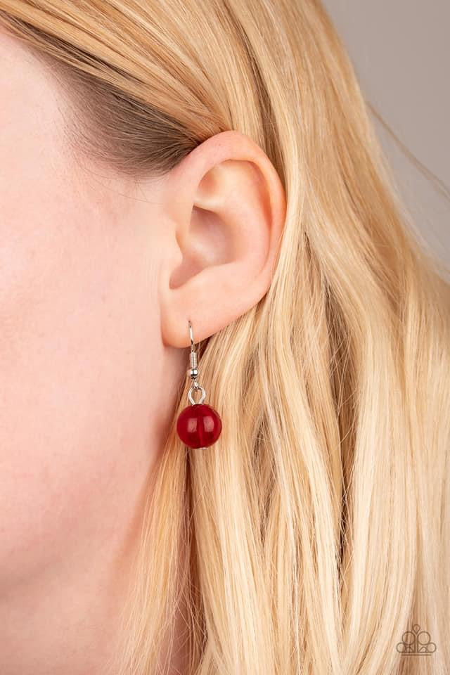 Paparazzi - Sorry to Burst Your Bubble Red Necklace