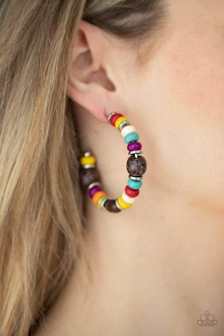 Paparazzi- Definitely Down-To-Earth - Multi Earrings