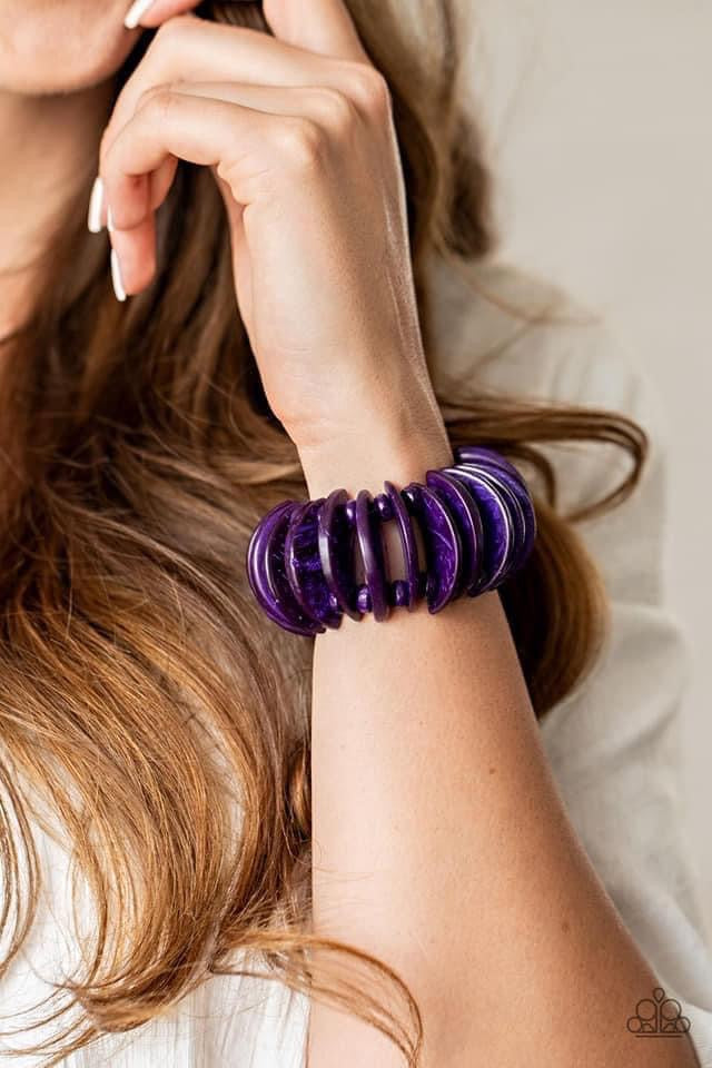 Paparazzi - Tropical Tiki Bar Purple Bracelet