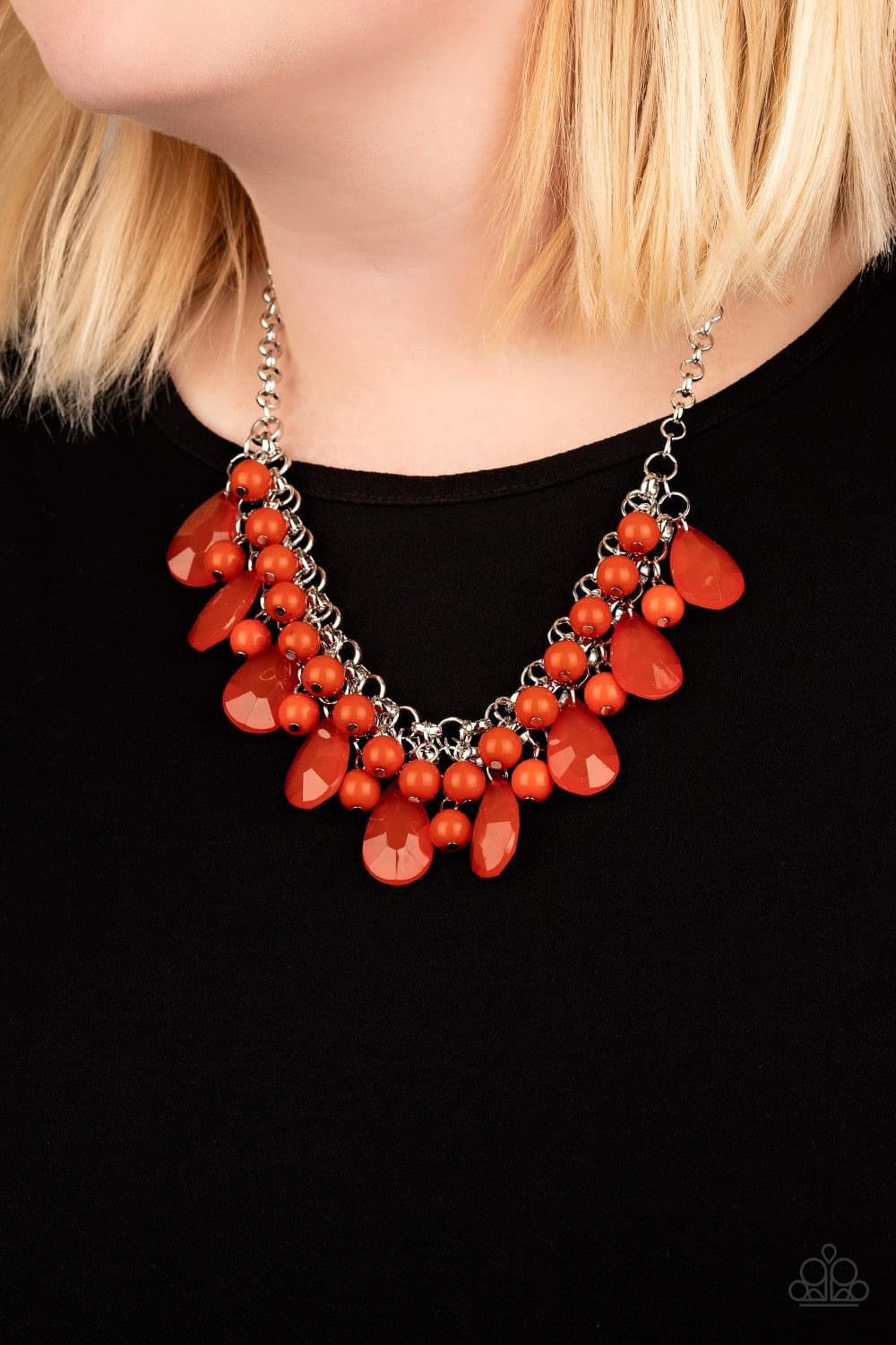 Paparazzi - Endless Effervescence Orange Necklace