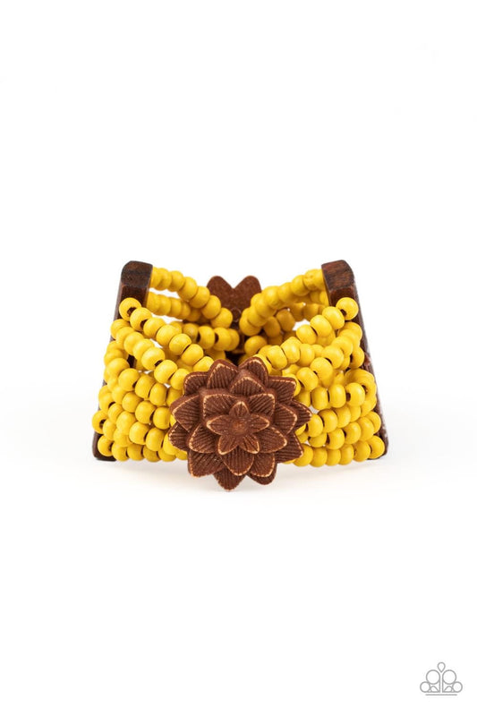 Paparazzi- Tropical Sanctuary Yellow Bracelet