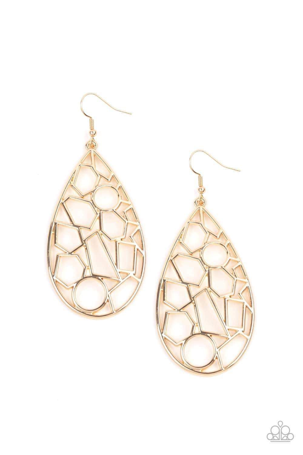 Paparazzi - Reshaped Radiance Gold Earrings