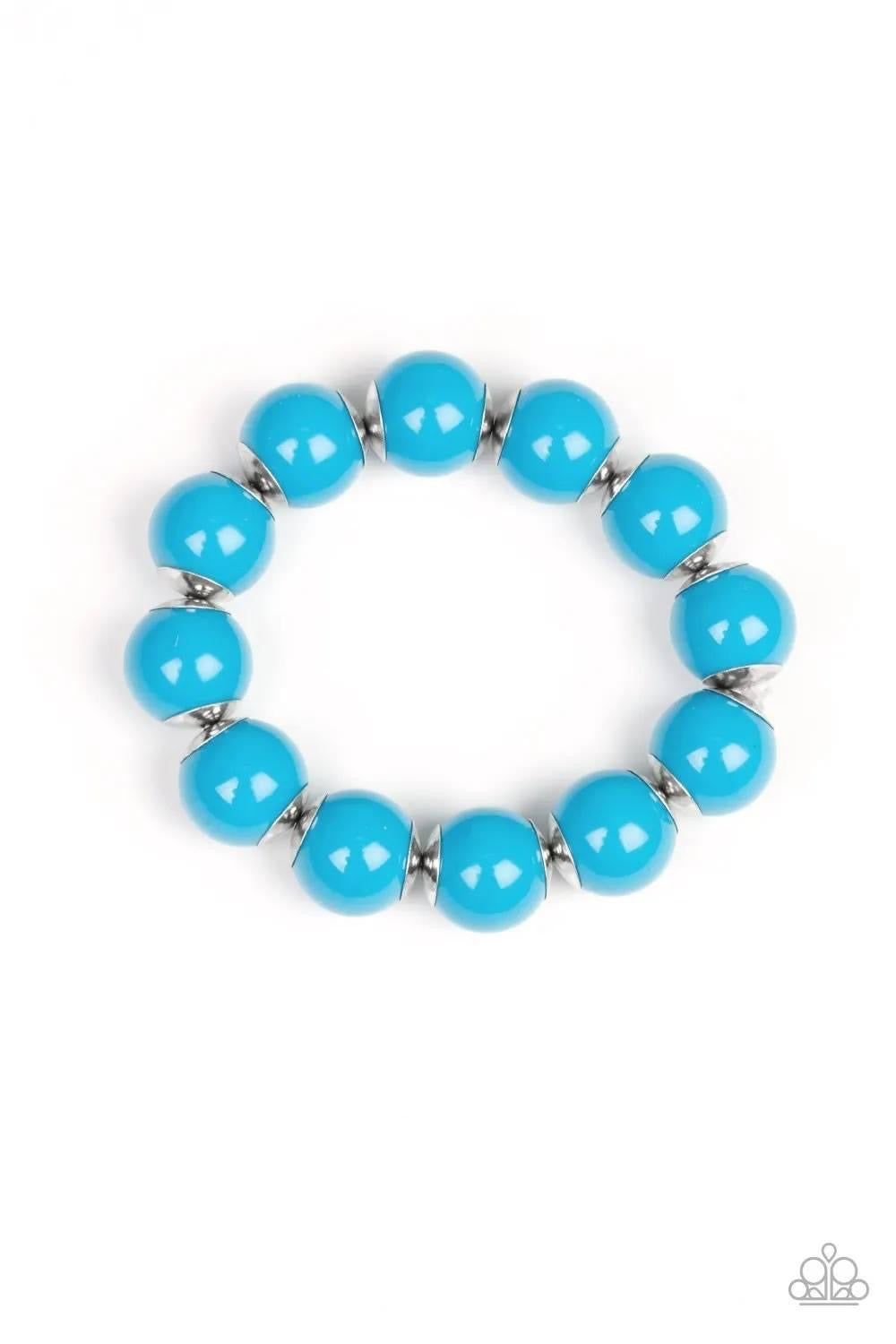 Paparazzi- Everyday Eye Candy Necklace and Candy Shop Sweetheart Bracelet- Blue.