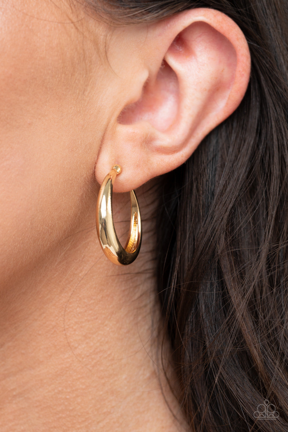 Paparazzi - Lay It On Thick - Gold Hoop Earrings