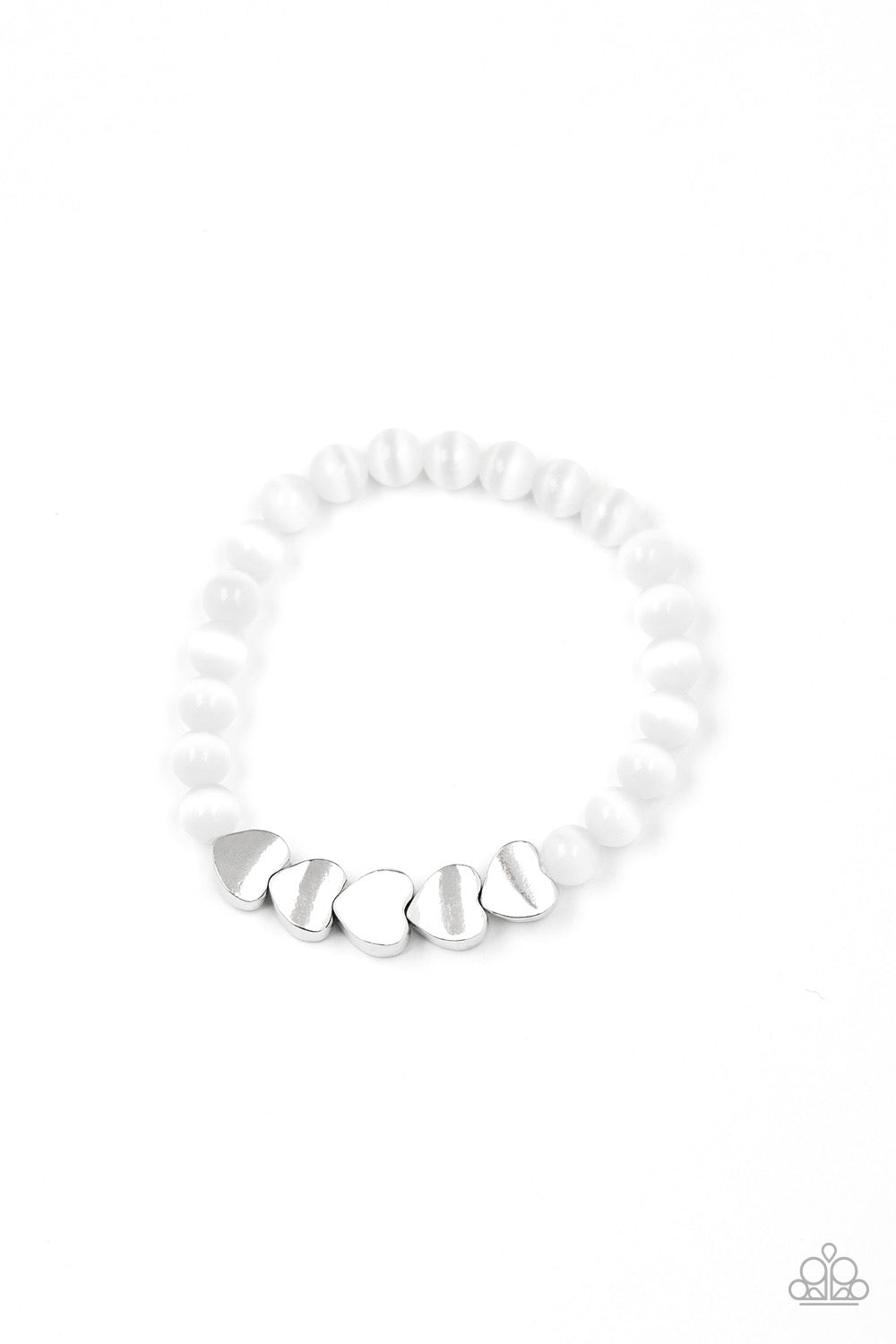 Paparazzi - Heart-Melting Glow - White Bracelet
