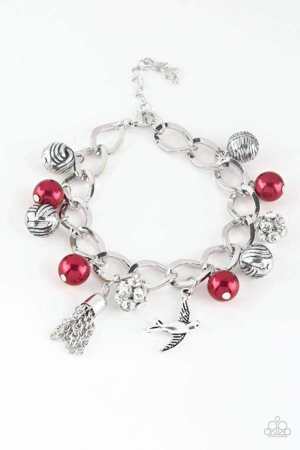 Paparazzi - Lady Love Dove - Red Bracelet