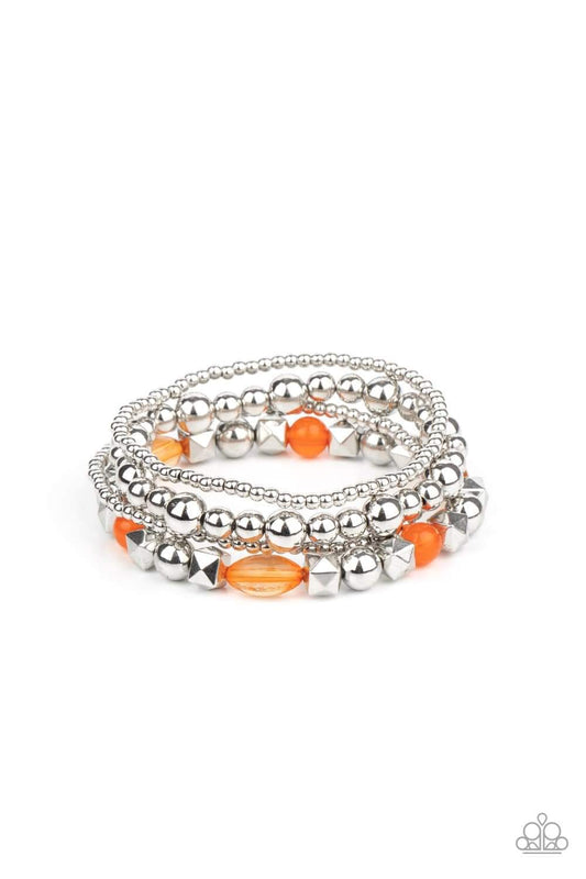 Paparazzi- Babe-alicious Orange Bracelet
