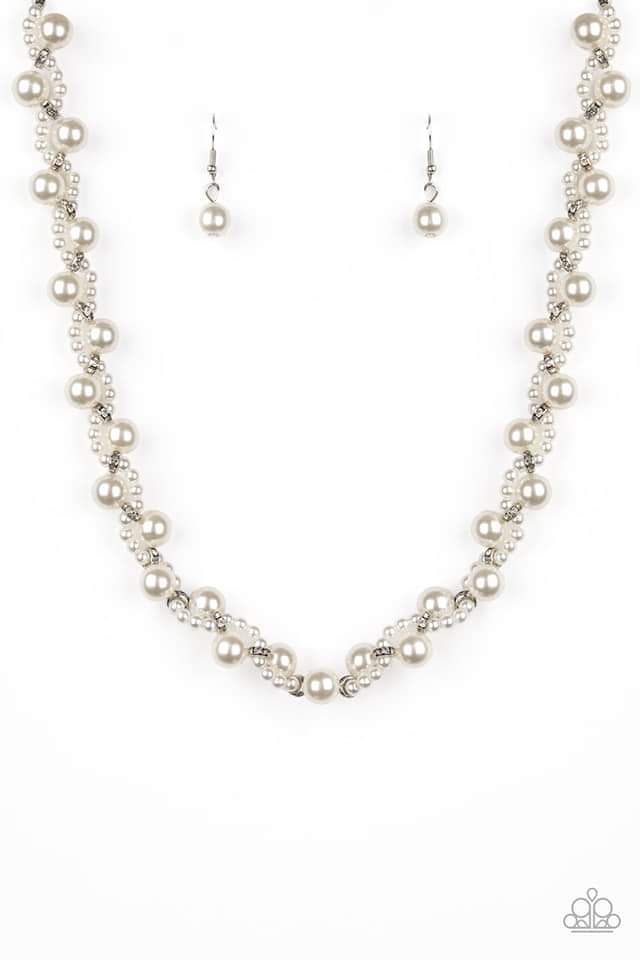 Paparazzi- Uptown Opulence White Necklace