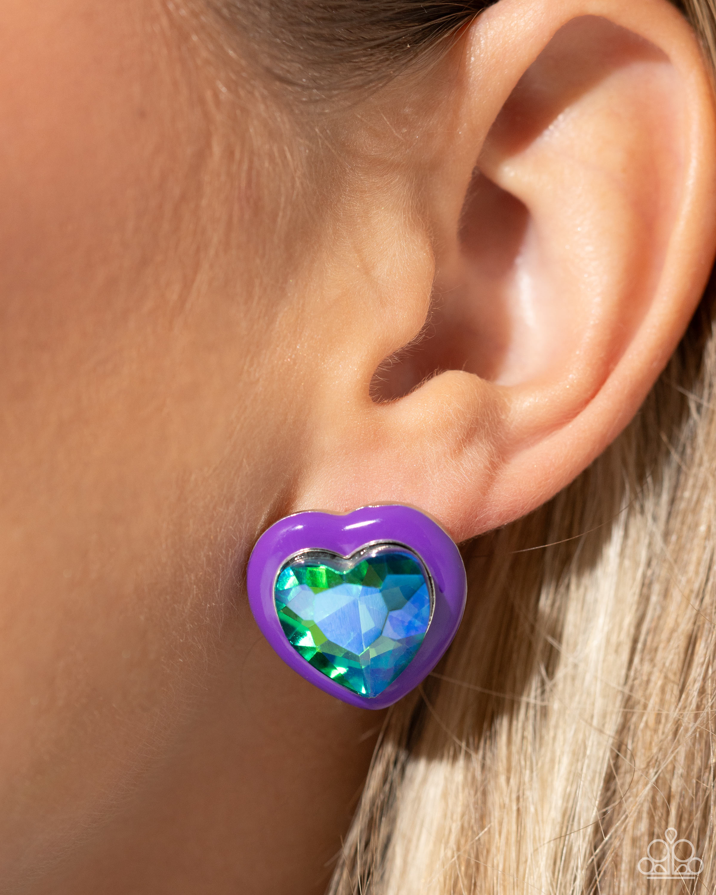 Paparazzi - Heartfelt Hope - Purple Necklace and Heartfelt Haute Purple Post Earrings