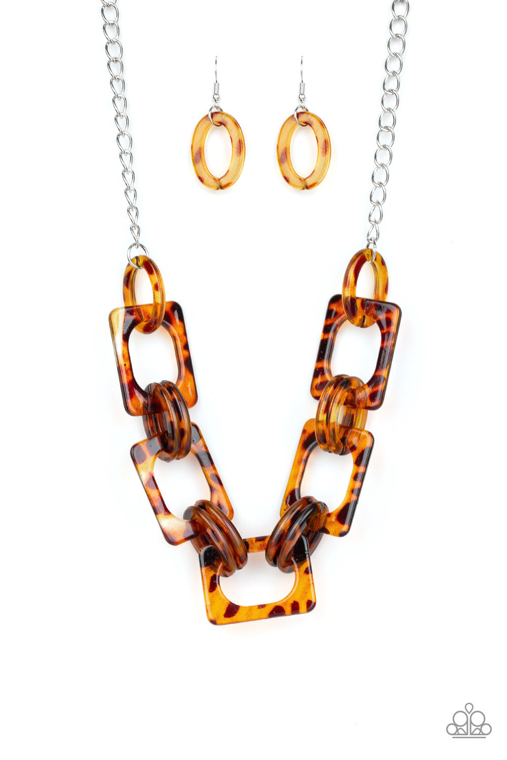 Paparazzi - Sizzle Sizzle - Brown Acrylic Necklace