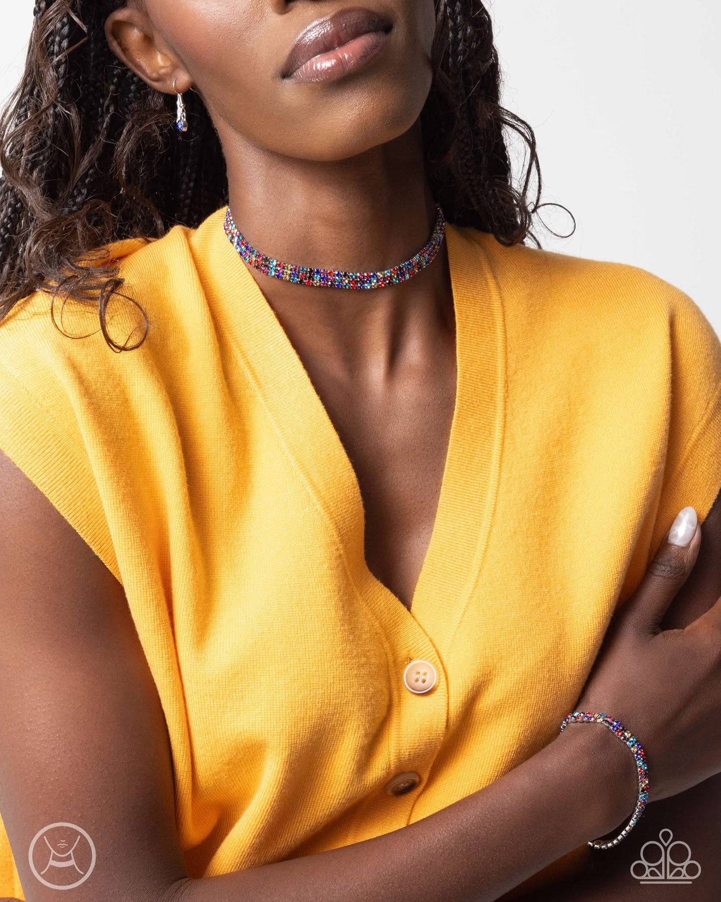 Paparazzi - Terrific Trio - Multi Necklace and Thrilling Trio Multi Bracelet Set