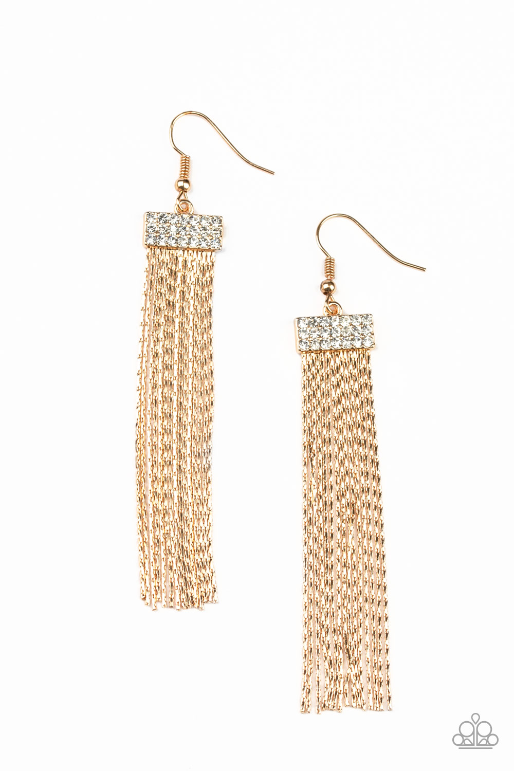 Paparazzi - Twinkling Tapestry Gold Earring