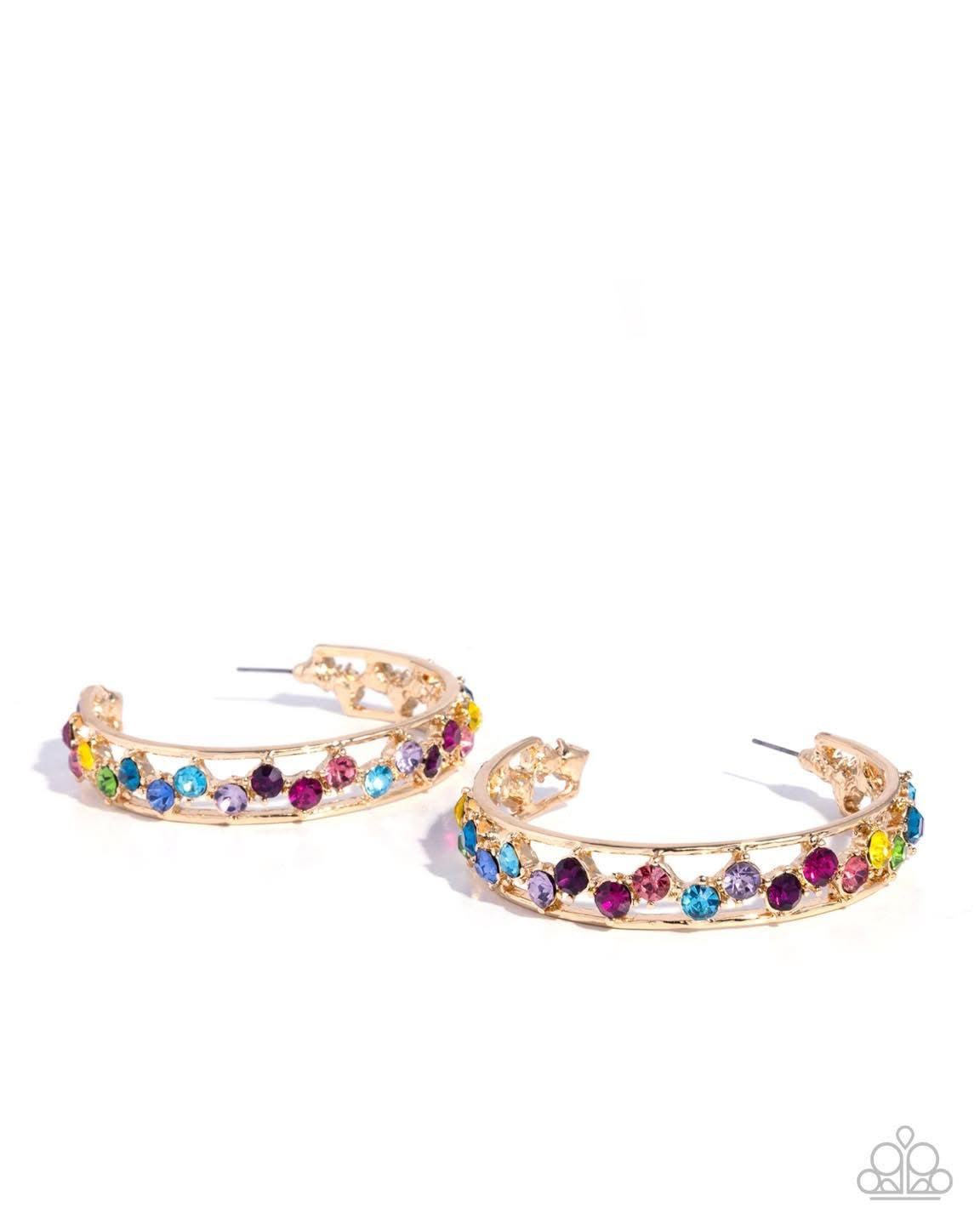 Paparazzi - Scattered Sophistication - Multi Hoop Earrings