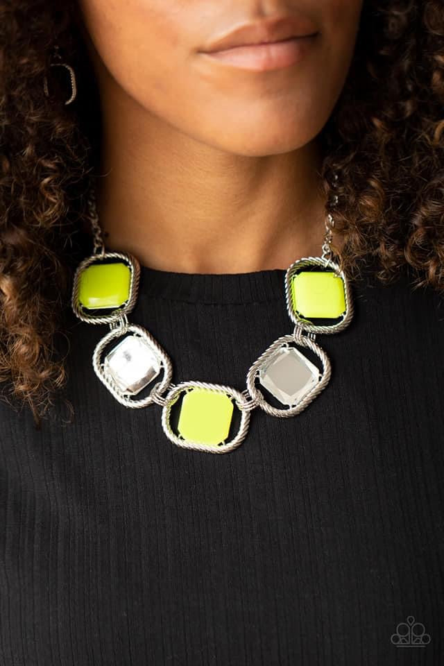Paparazzi - Pucker Up Yellow Necklace