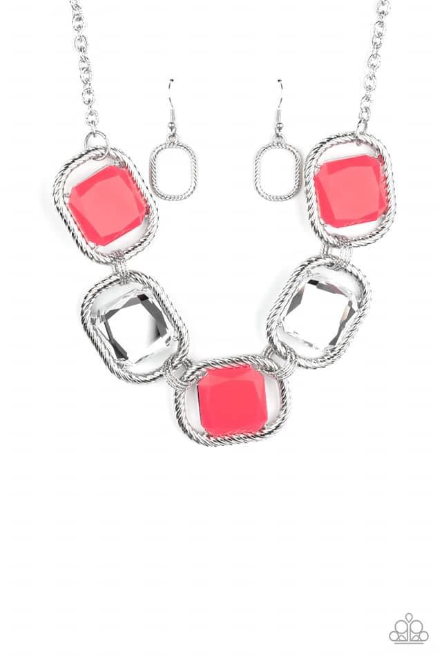 Paparazzi - Pucker Up Pink Necklace
