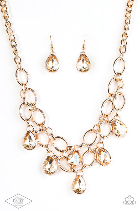 Paparazzi - Show-Stopping Shimmer - Gold Necklace