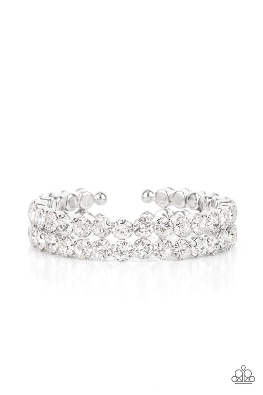 Paparazzi - Megawatt Majesty - White Bracelet
