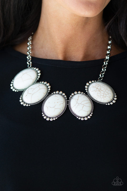 Paparazzi - Prairie Goddess - White Necklace