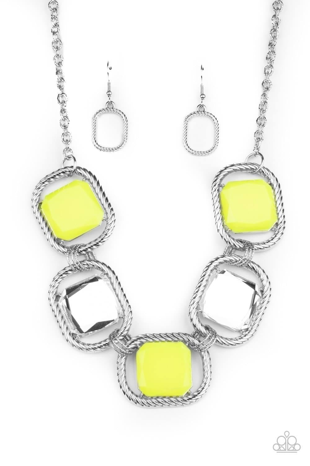 Paparazzi - Pucker Up Yellow Necklace