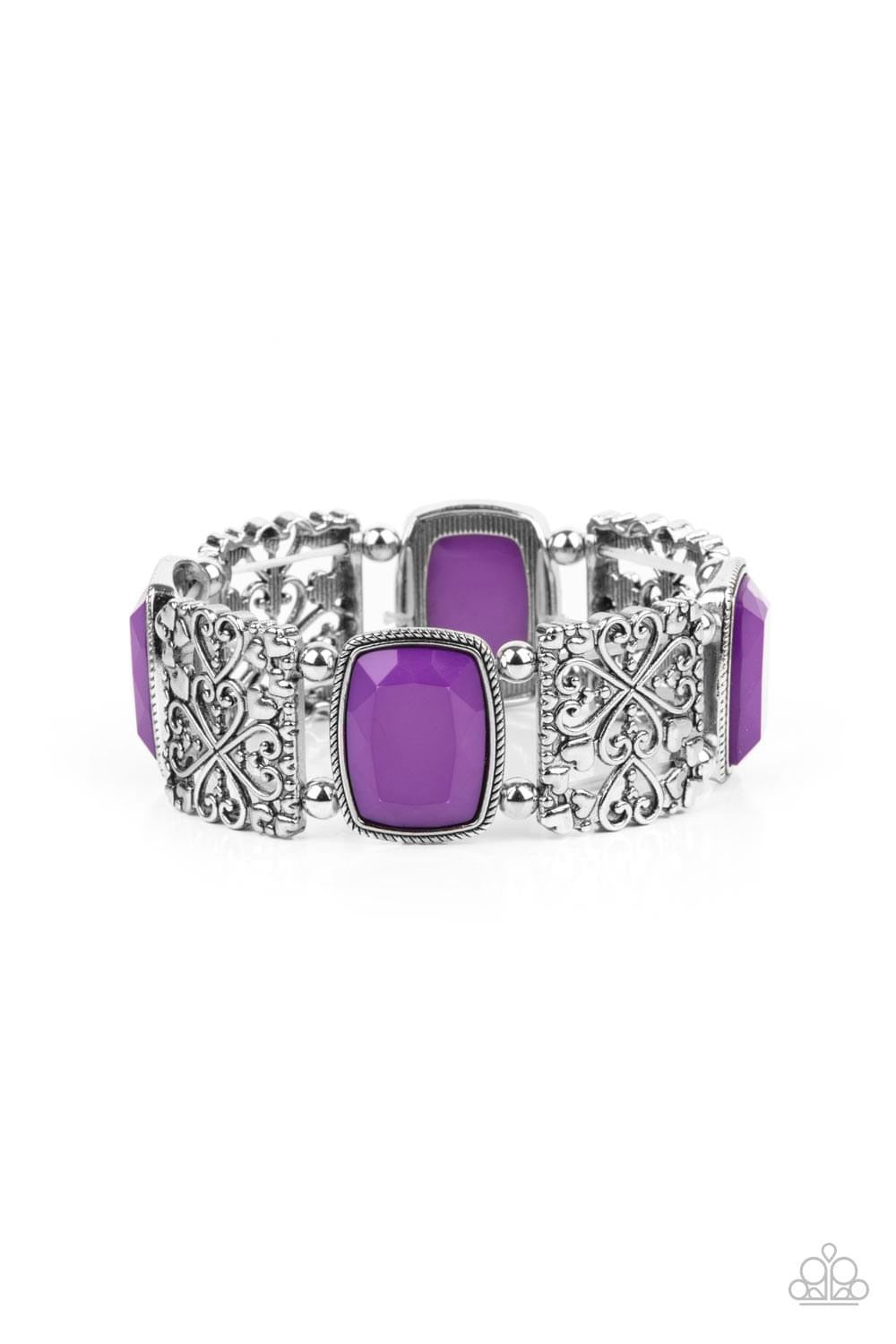 Paparazzi - Colorful Coronation Purple Bracelet