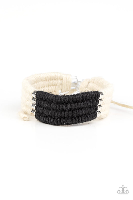 Paparazzi - Hot Cross Bungee Black Bracelet