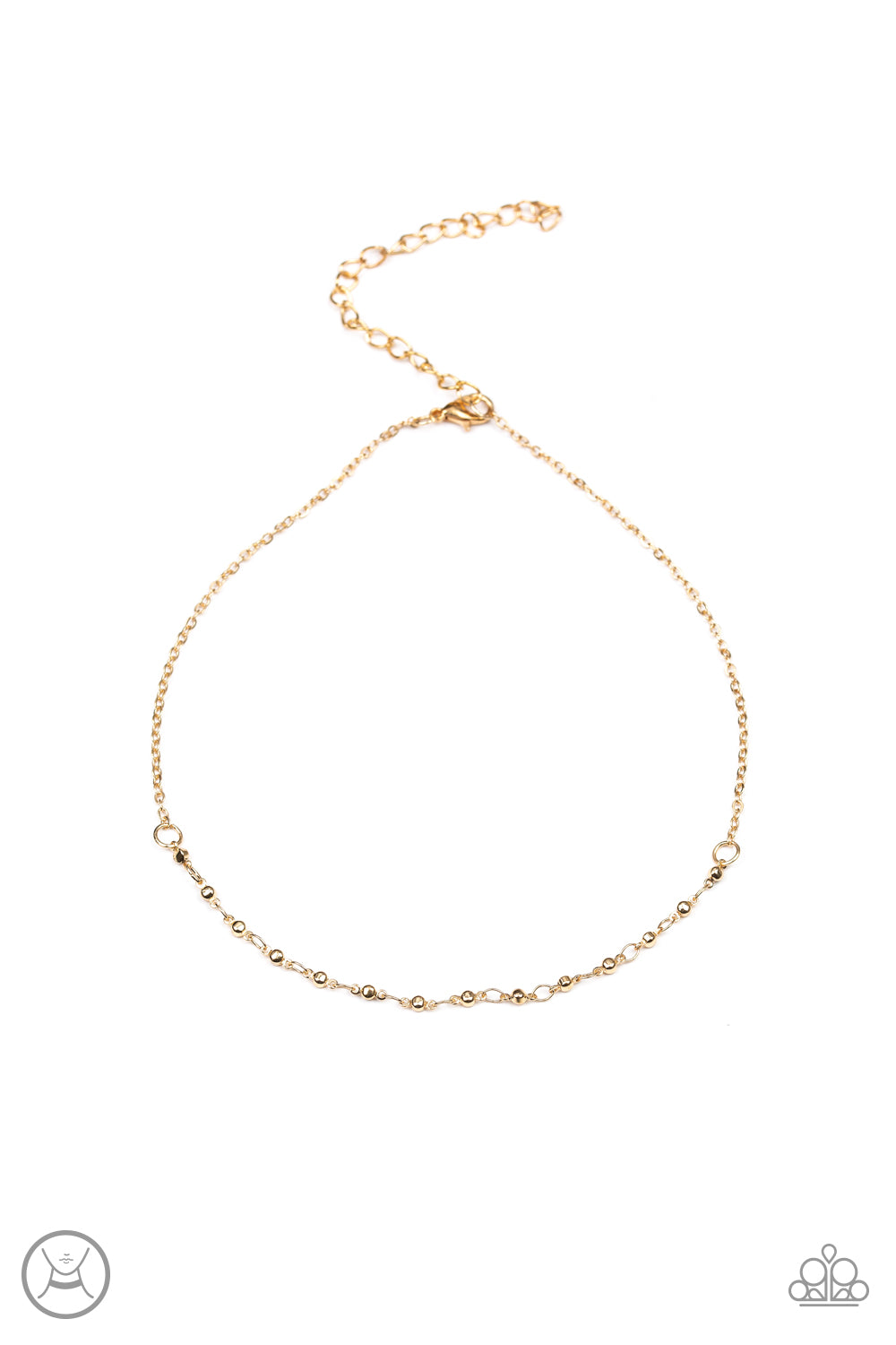 Paparazzi- Take A Risk - Gold Choker Necklace