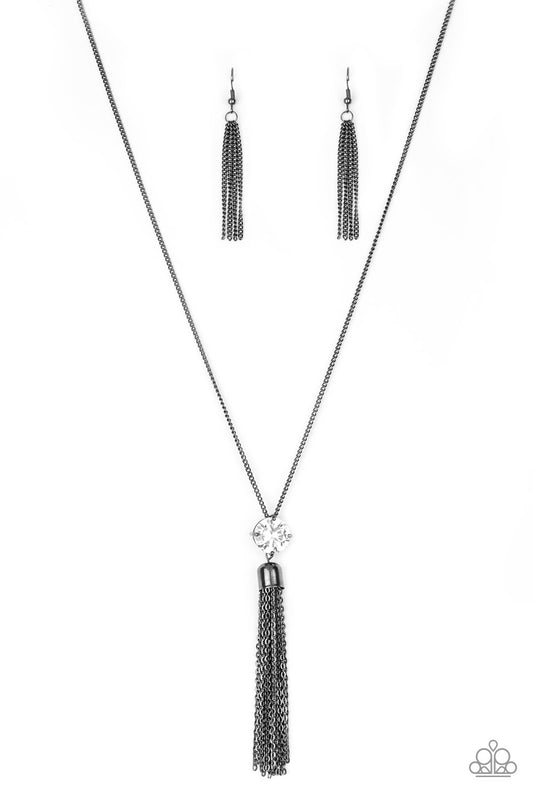 Paparazzi- Five-Alarm FIREWORK - Black Necklace