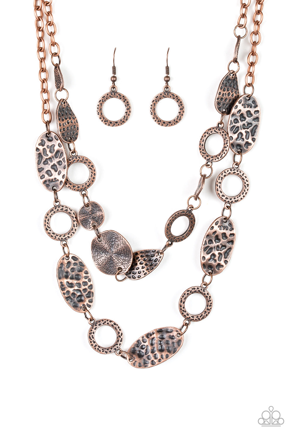 Paparazzi - Trippin On Texture - Copper Necklace