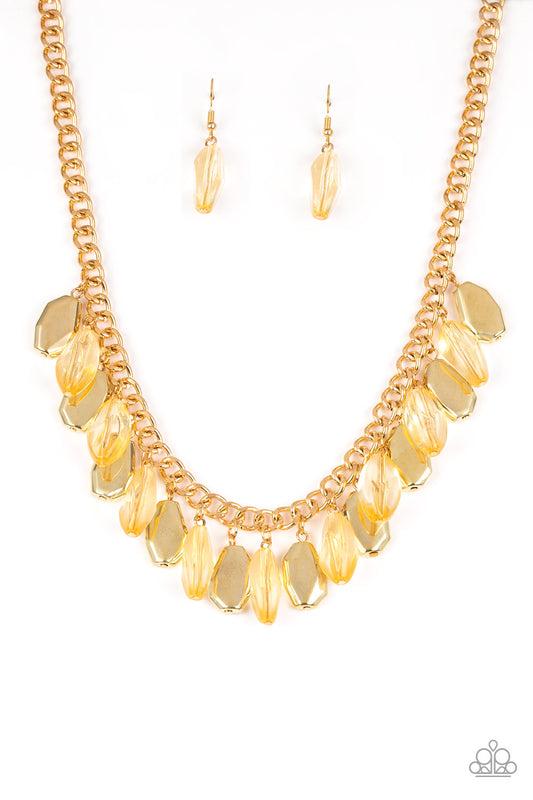 Paparazzi - Fringe Fabulous - Gold Necklace