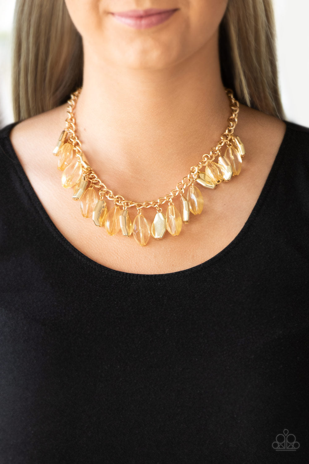 Paparazzi - Fringe Fabulous - Gold Necklace