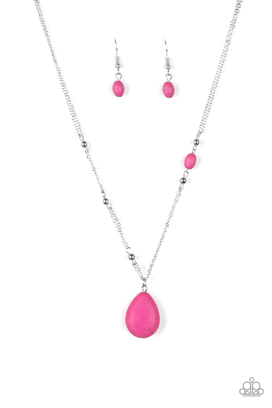 Paparazzi- Peaceful Prairies - Pink Necklace