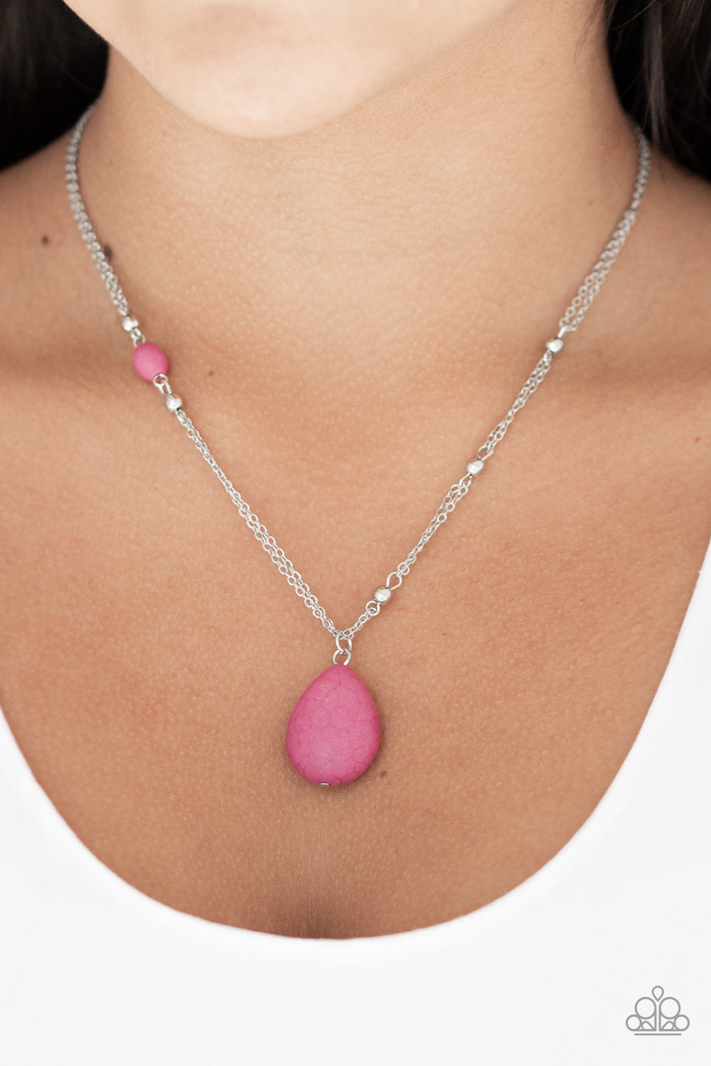 Paparazzi- Peaceful Prairies - Pink Necklace