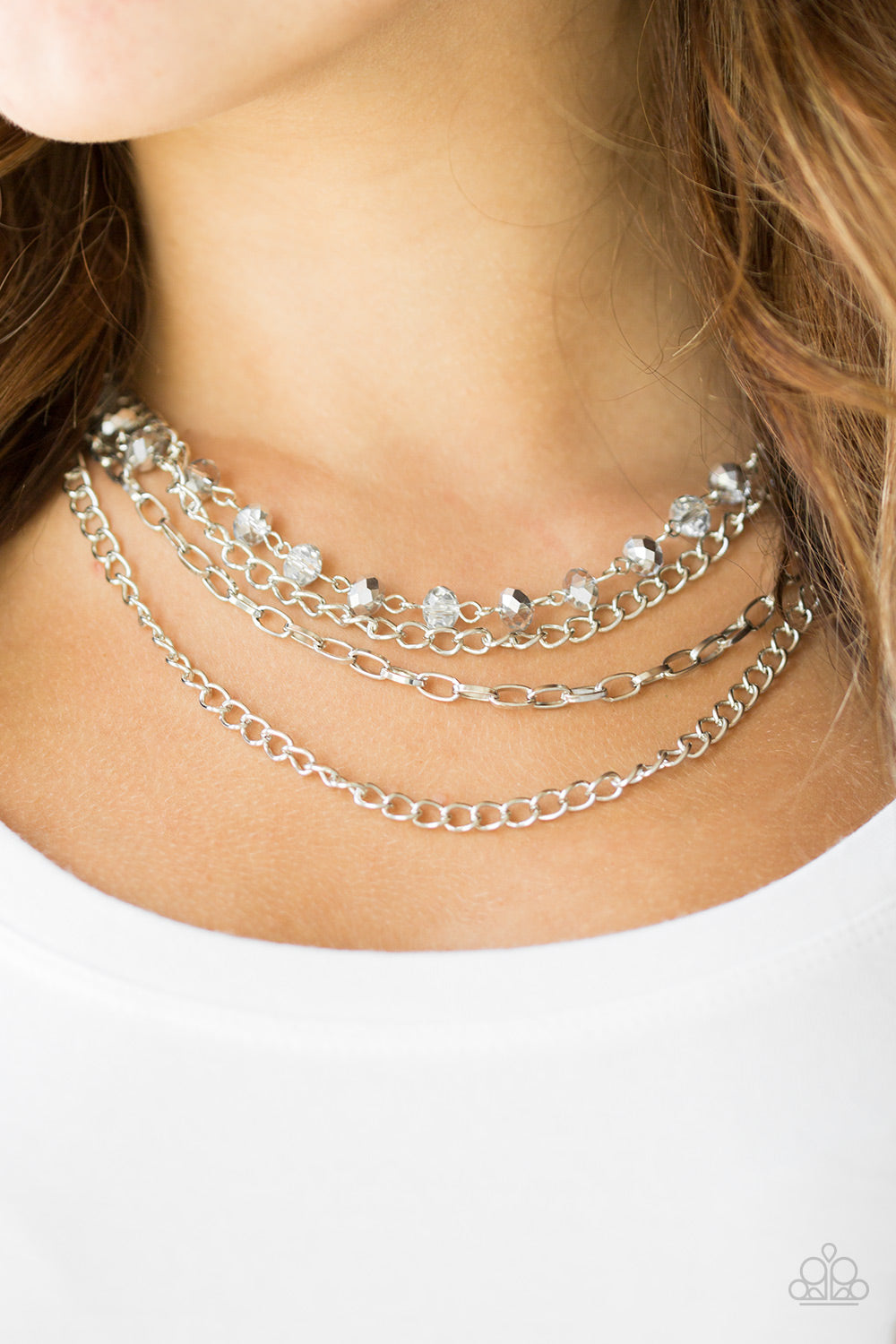 Paparazzi - Extravagant Elegance - Silver Necklace