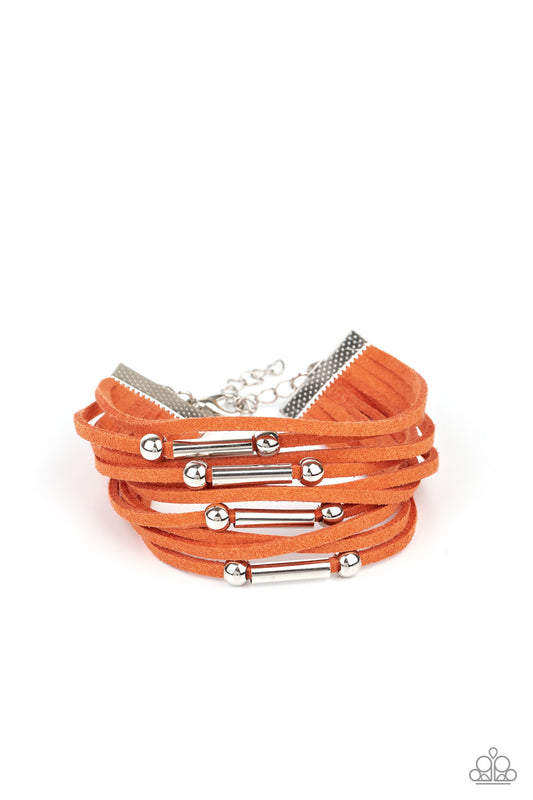 Paparazzi - Back To BACKPACKER - Orange Bracelet