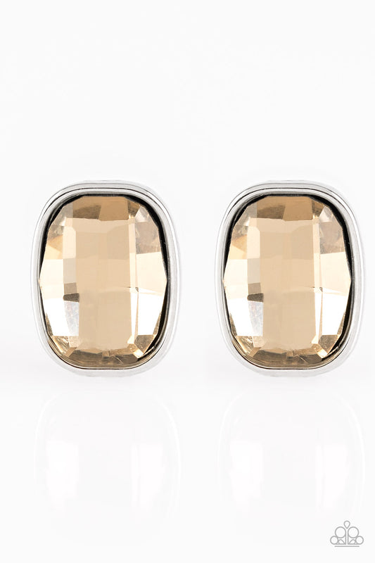 Paparazzi- Incredibly Iconic - Brown Earrings