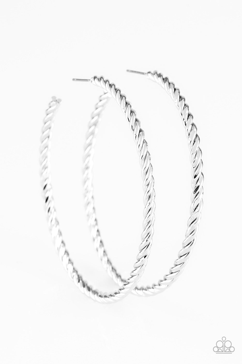 Paparazzi - Keep It Chic - Silver Earrings