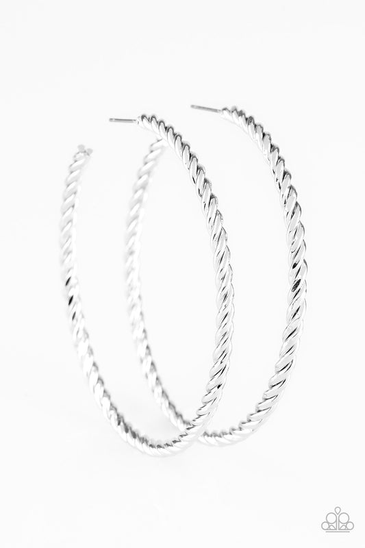 Paparazzi - Keep It Chic - Silver Earrings