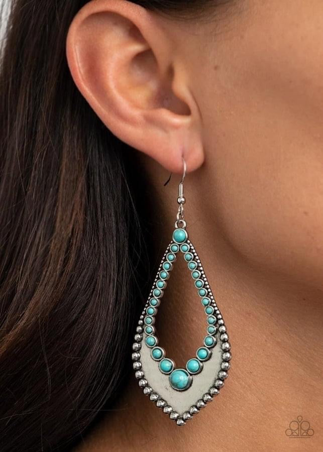 Paparazzi - Essential Minerals Blue Earrings