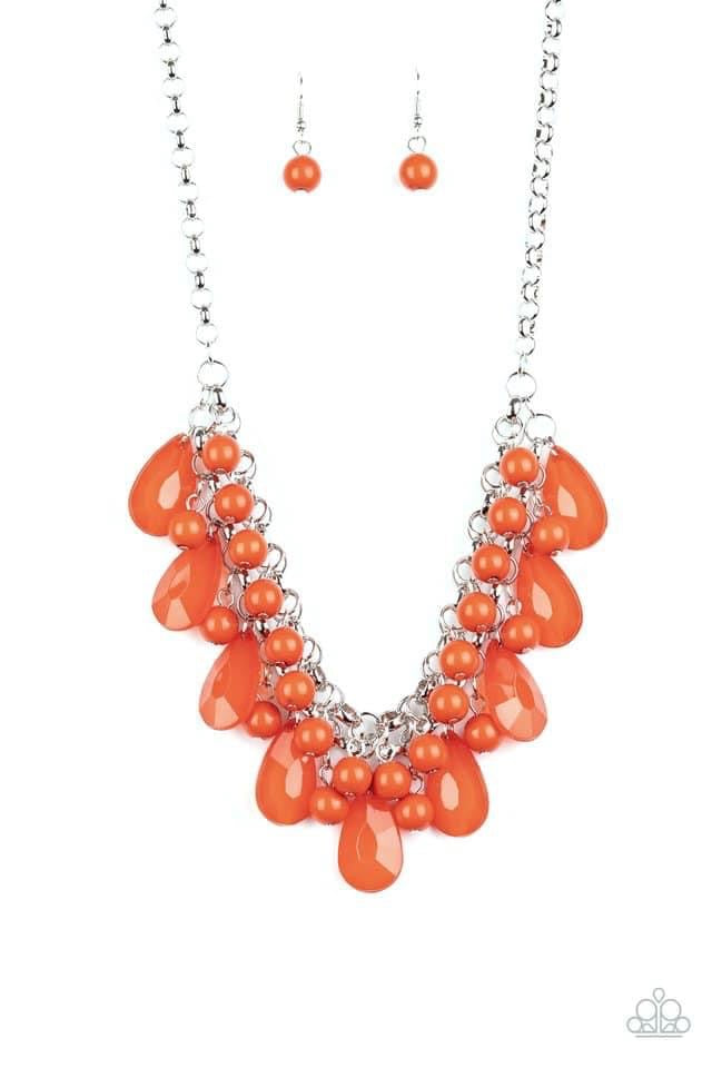 Paparazzi - Endless Effervescence Orange Necklace