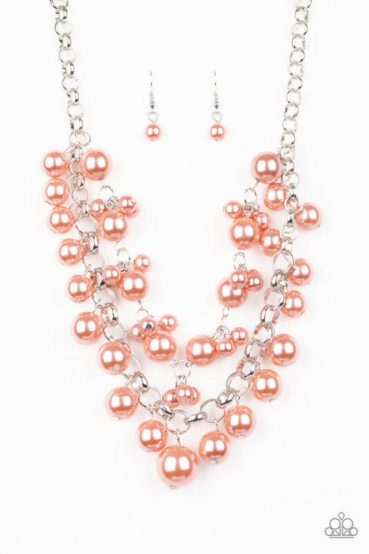 Paparazzi - BALLROOM Service - Orange Necklace